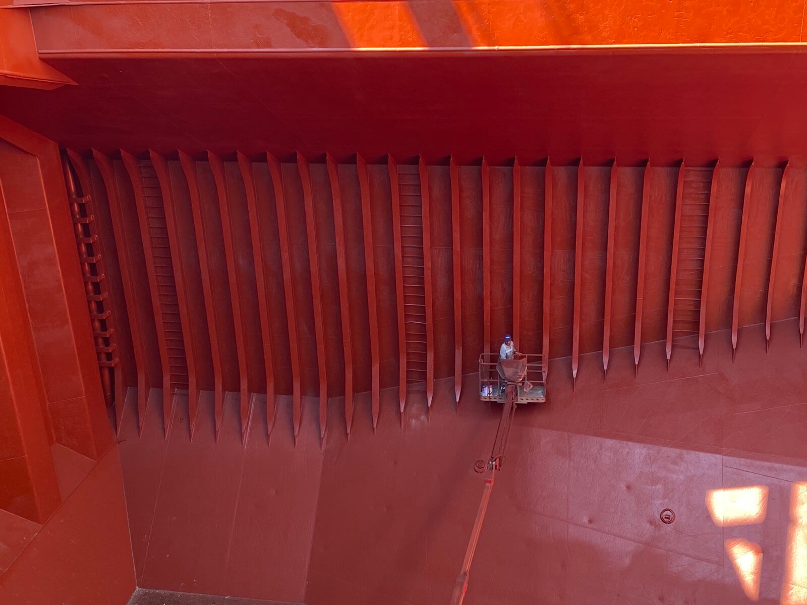 Bulk carrier vessel cargo holds treatment