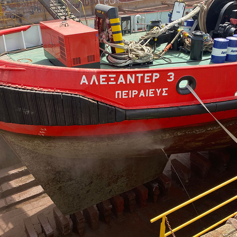 Tug Boats Extrenal Hull Treatment